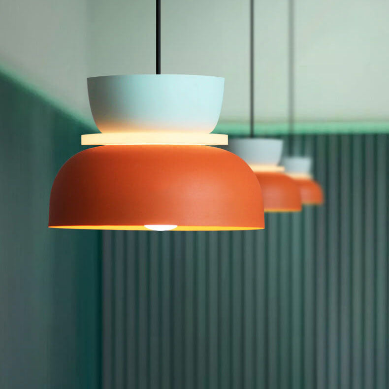 Briar | Luminária Pendente Dome | Estilo Nórdico, LED, Liga de Zinco Bicolor