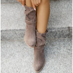 Ondine | Botins Slouch Femininos Bico Redondo com Dobra