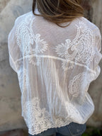 Freya | Blusa Feminina Renda Bordada