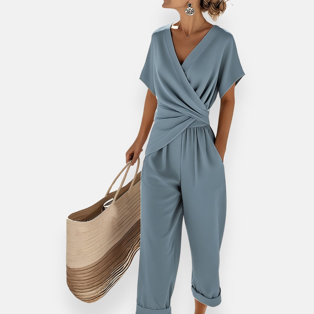 Conjunto Feminino 2 Peças Calça Perna Larga Top