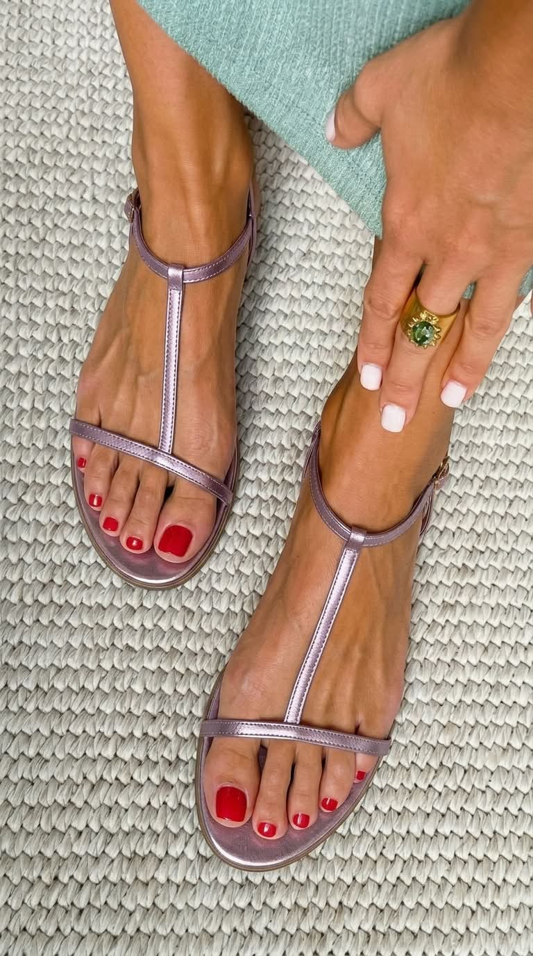 Sandálias Mulher Tira T | Minimalistas, Verão | Design Elegante