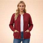 Cardigan Feminino | Tricô Macio, Confortável | Manga Longa Casual