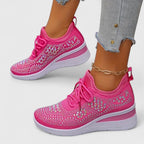 Sapatos ortopédicos femininos bico largo com suporte de arco e sola ergonómica