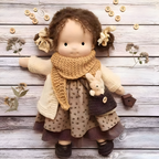 Ivy | Boneca Waldorf Artesanal Algodão Lã