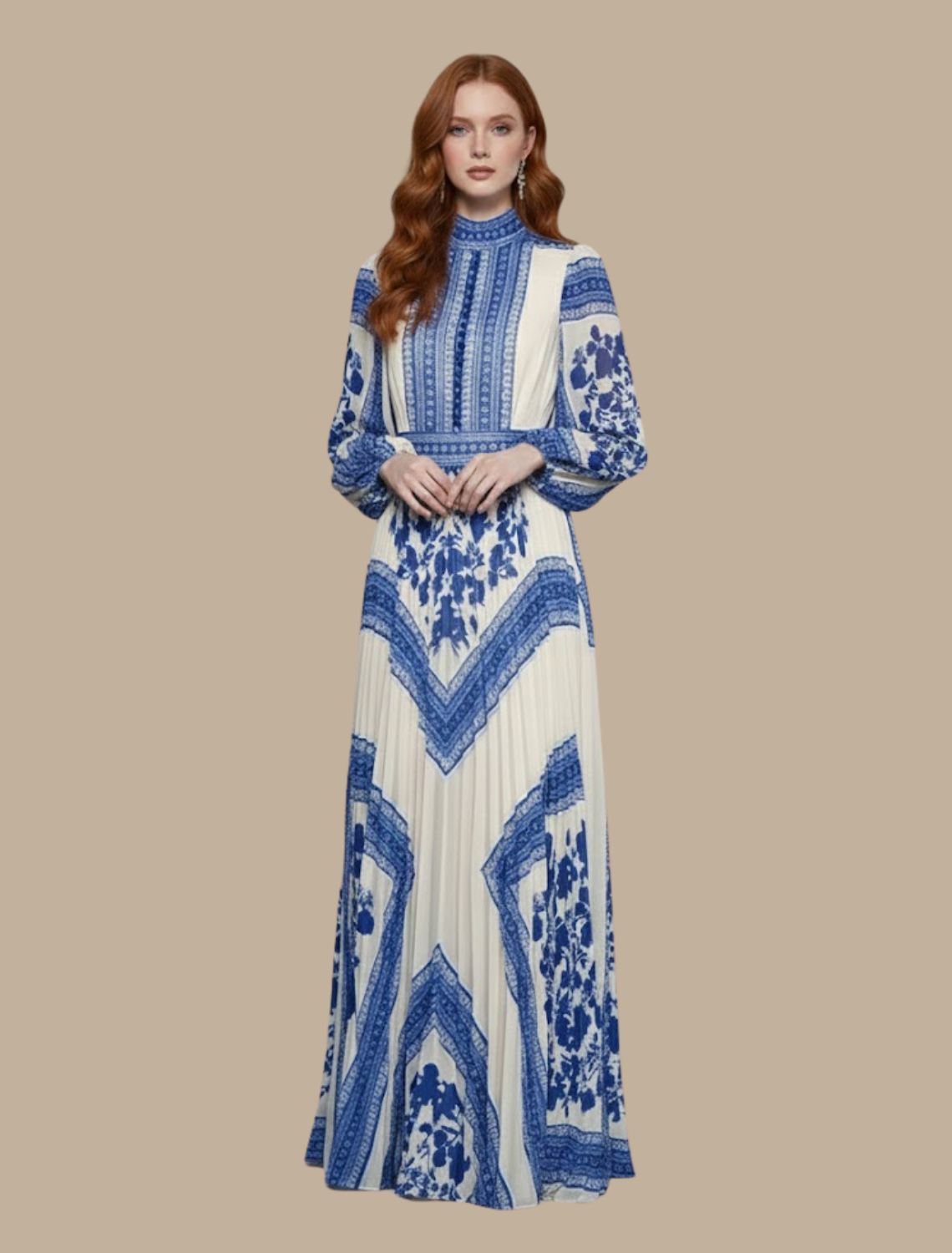 Verena | Vestido Maxi Plissado de Festa para Mulher