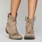 Botas Cortas Femininas | Ponta Afilada, Sola Antiderrapante