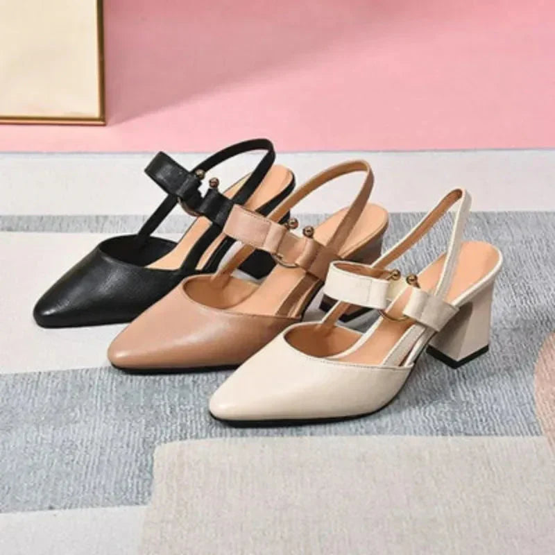 Sapatos salto ortopédico conforto feminino com sola antiderrapante