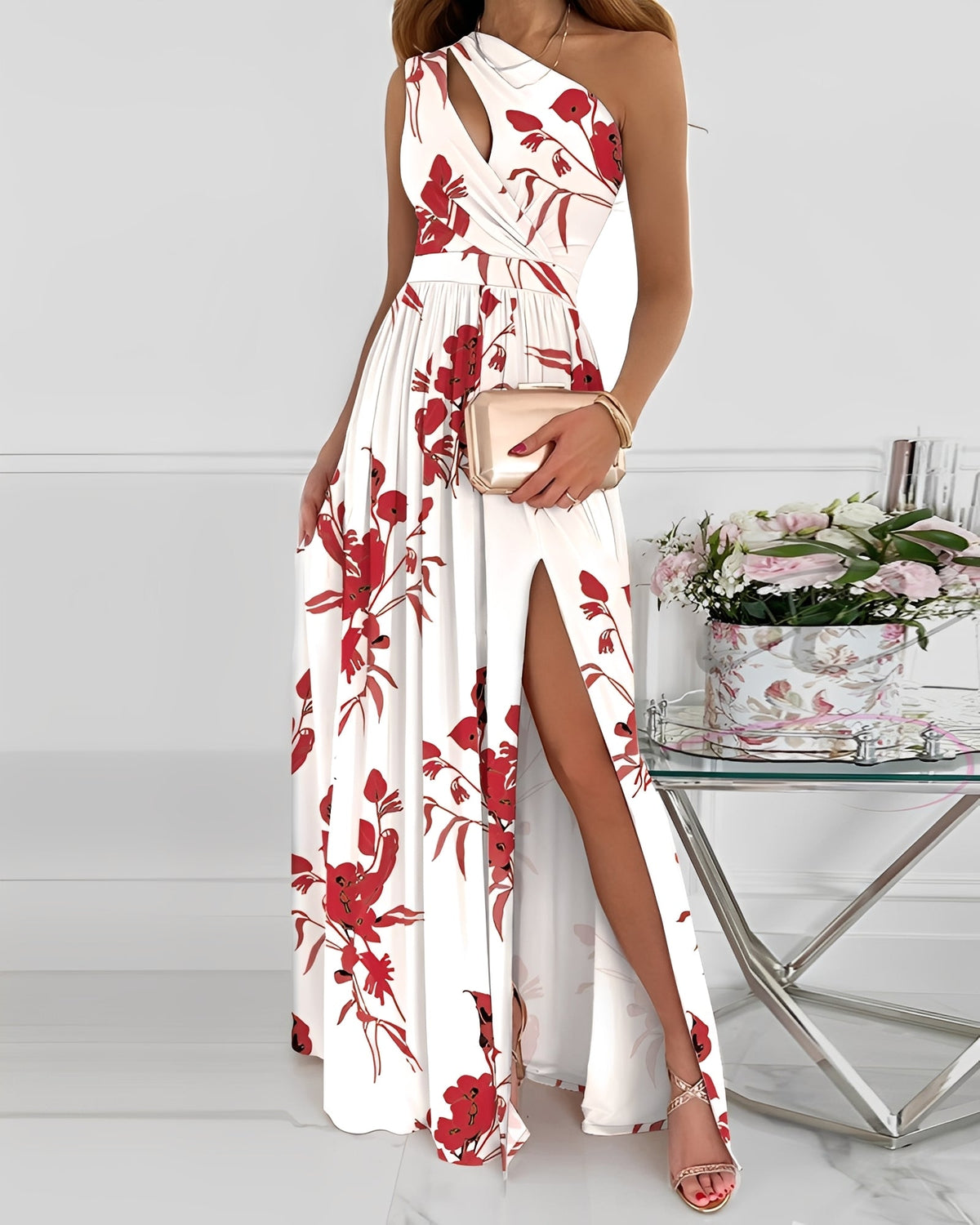 Vestido de noite com fenda | Mulher | Fluido, elegante