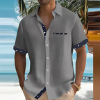 Calla | Camisa Masculina Manga Curta Respirável