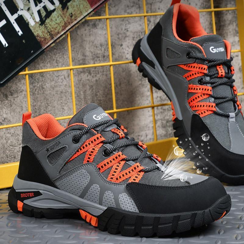 Xanthe | Sapatos de Segurança Masculinos | Biqueira de Aço, Antiderrapante | Leves e Resistentes