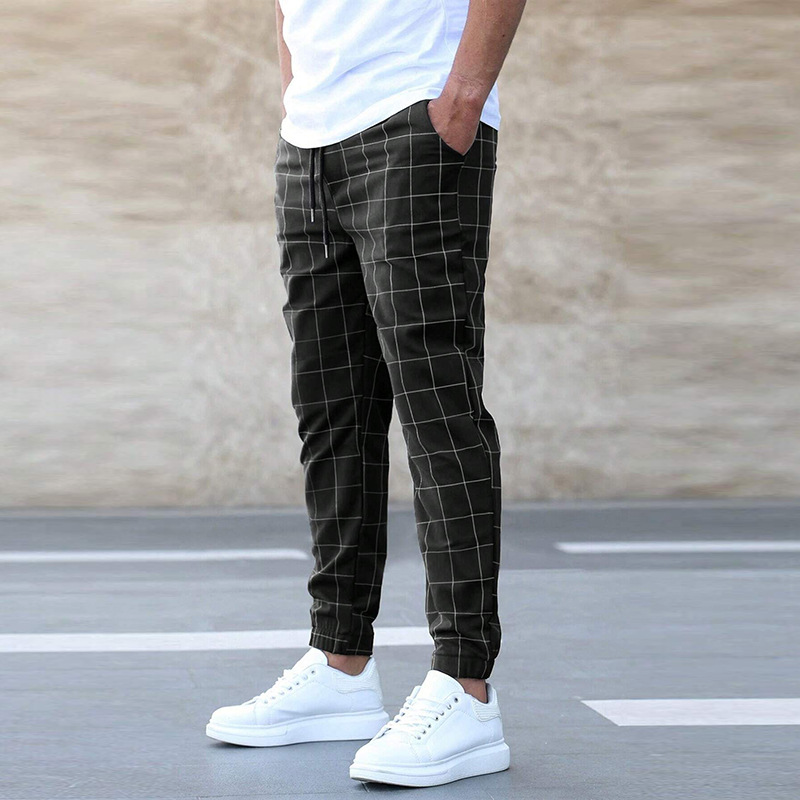 Yara | Calças Xadrez Homem Jogger Conforto Diário