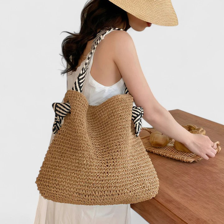 Pearl | Bolsa de Ombro Feminina Tecida Shopper