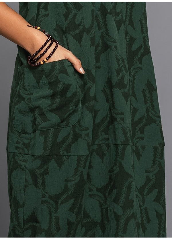 Fleur | Vestido Midi Manga Longa com Bolsos Floral