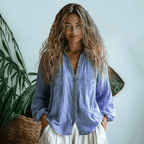 Kira | Camisa Feminina Manga Longa Boho Relaxada