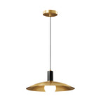 Candeeiro Suspenso de Latão | Mid-Century, 1 Luz, Vidro Leitoso | Calla