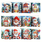 Lyra | Cartões de Natal DIY 5D Diamond Painting | 12 Unidades com Envelopes | Pintura de Diamante