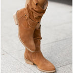 Ondine | Botins Slouch Femininos Bico Redondo com Dobra