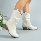 Cassia | Botins Ocidentais Western Femininos Salto Bloco