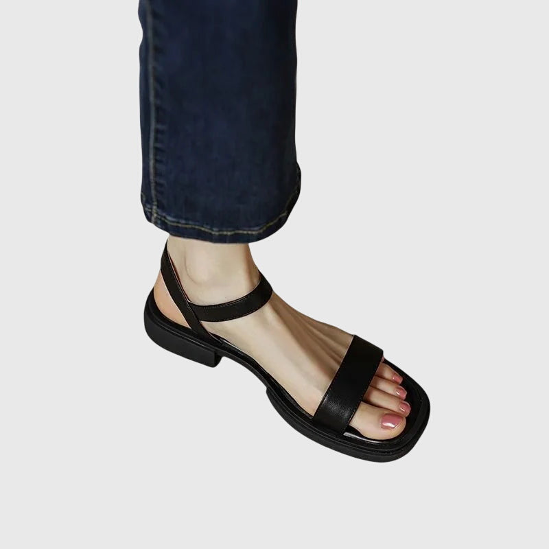 Sandálias de Couro Ortopédicas | Conforto e Suporte | Design Minimalista