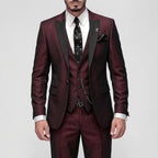 Ondine | Fato Slim Fit Formal Masculino 3 Peças | Elegante, Lapelas Contrastantes | Várias Cores