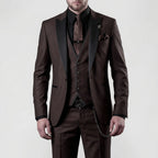 Ondine | Fato Slim Fit Formal Masculino 3 Peças | Elegante, Lapelas Contrastantes | Várias Cores