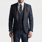 Ondine | Fato Slim Fit Formal Masculino 3 Peças | Elegante, Lapelas Contrastantes | Várias Cores