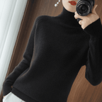 Mulher Camisola Gola Alta Inverno