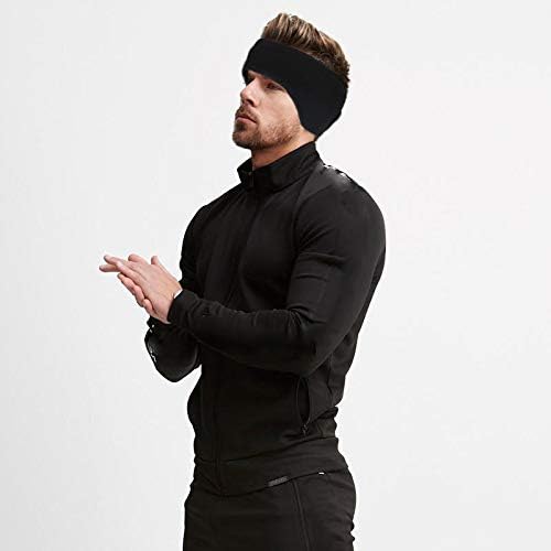 Kit 3 faixas de ouvido fleece unissex cinza preto azul-marinho tamanho único