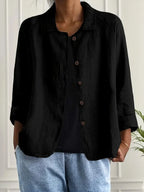 Cardigan Feminino | Algodão e Linho, Tecido Leve | Estilo Camisa, Casual Chic