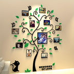 Lyra | Molduras de Foto em Acrílico | Árvore 3D Decorativa para Parede | Autoadesiva, Família