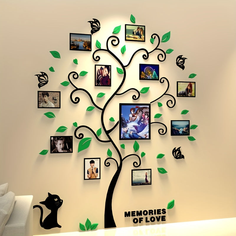 Lyra | Molduras de Foto em Acrílico | Árvore 3D Decorativa para Parede | Autoadesiva, Família