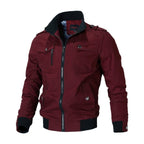 Kaia | Homem Bomber Jacket Militar Algodão Multipockets