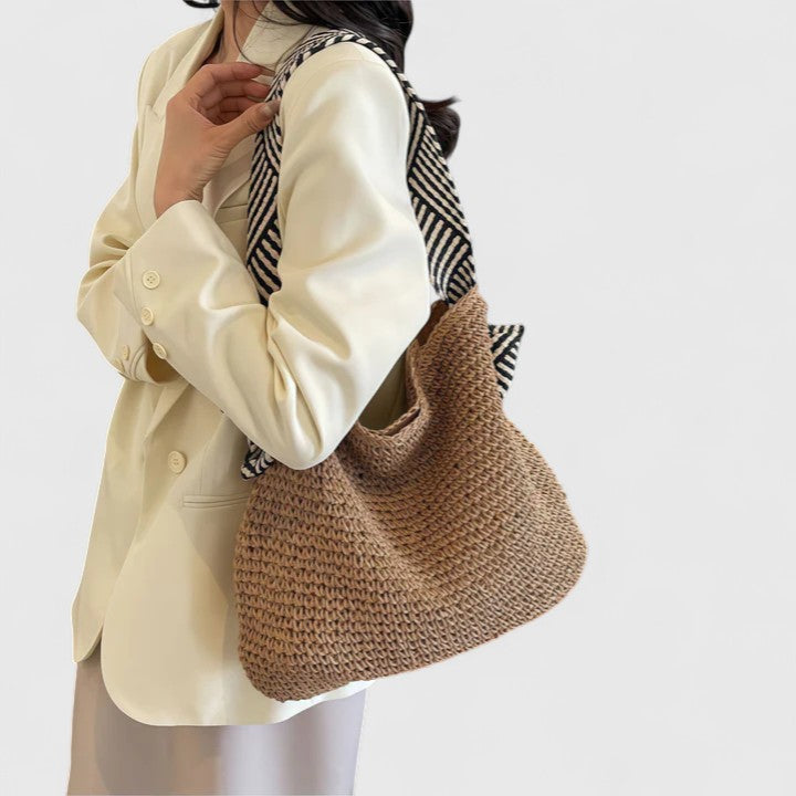 Pearl | Bolsa de Ombro Feminina Tecida Shopper