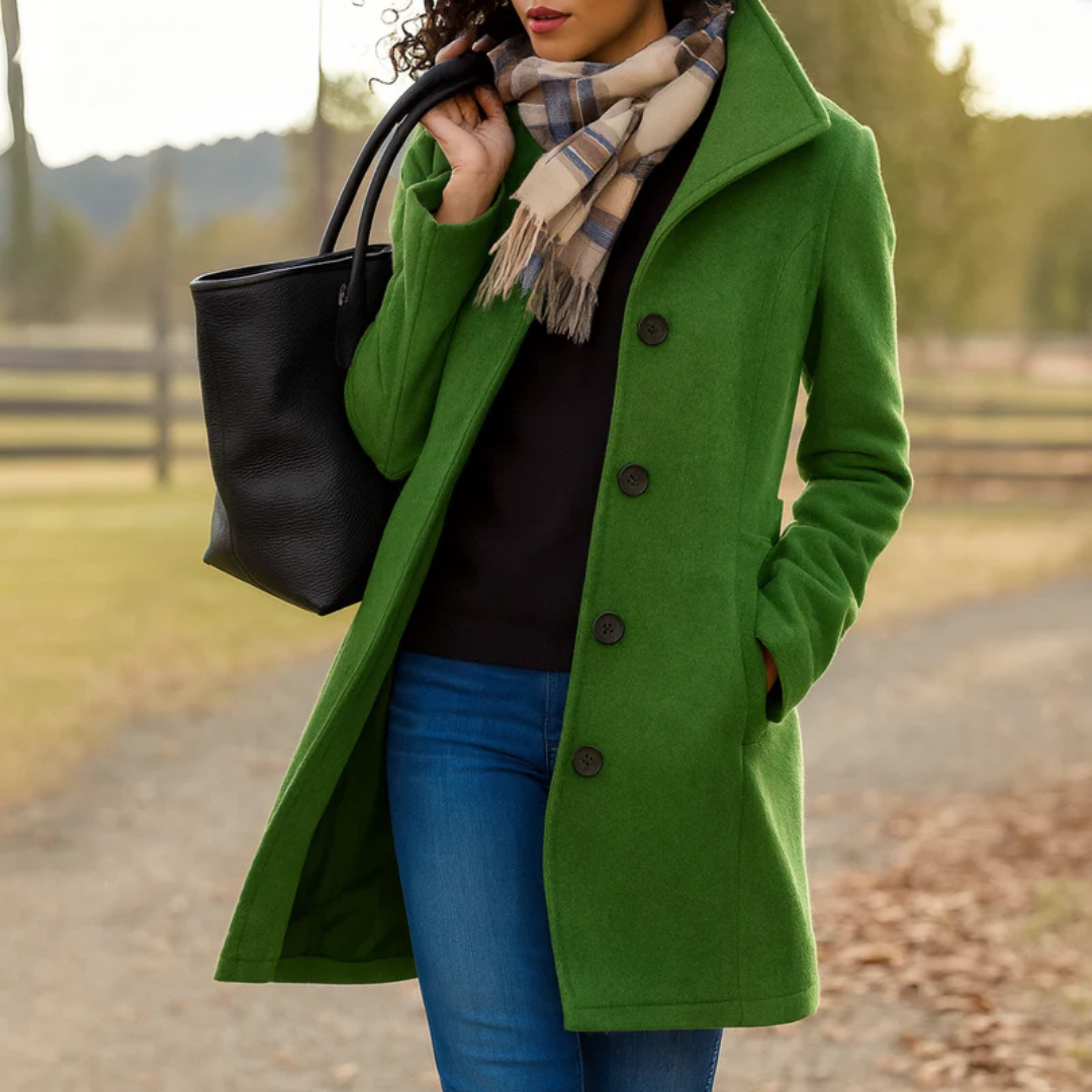 Jade | Mulher Casaco Inverno Clássico Botões