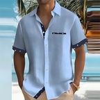 Calla | Camisa Masculina Manga Curta Respirável