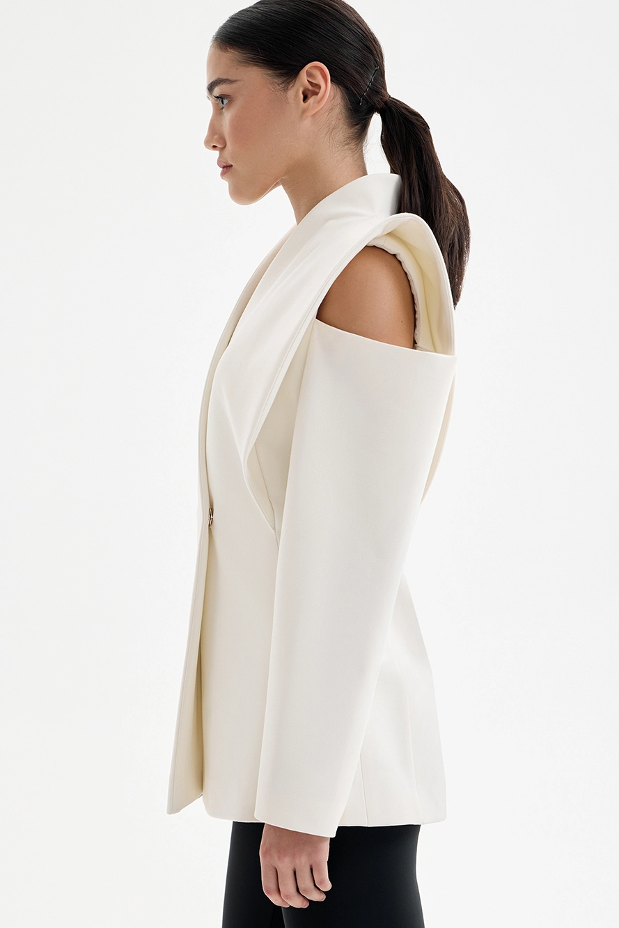 Blazer Feminino | Ombros Estruturados, Corte Ajustado | Elegante, Social