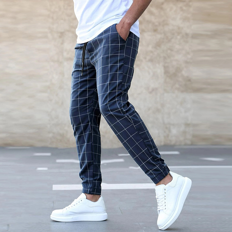 Yara | Calças Xadrez Homem Jogger Conforto Diário