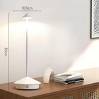 Candeeiro de Mesa LED Recarregável | Alumínio, Toque, 3 Tons | Jade