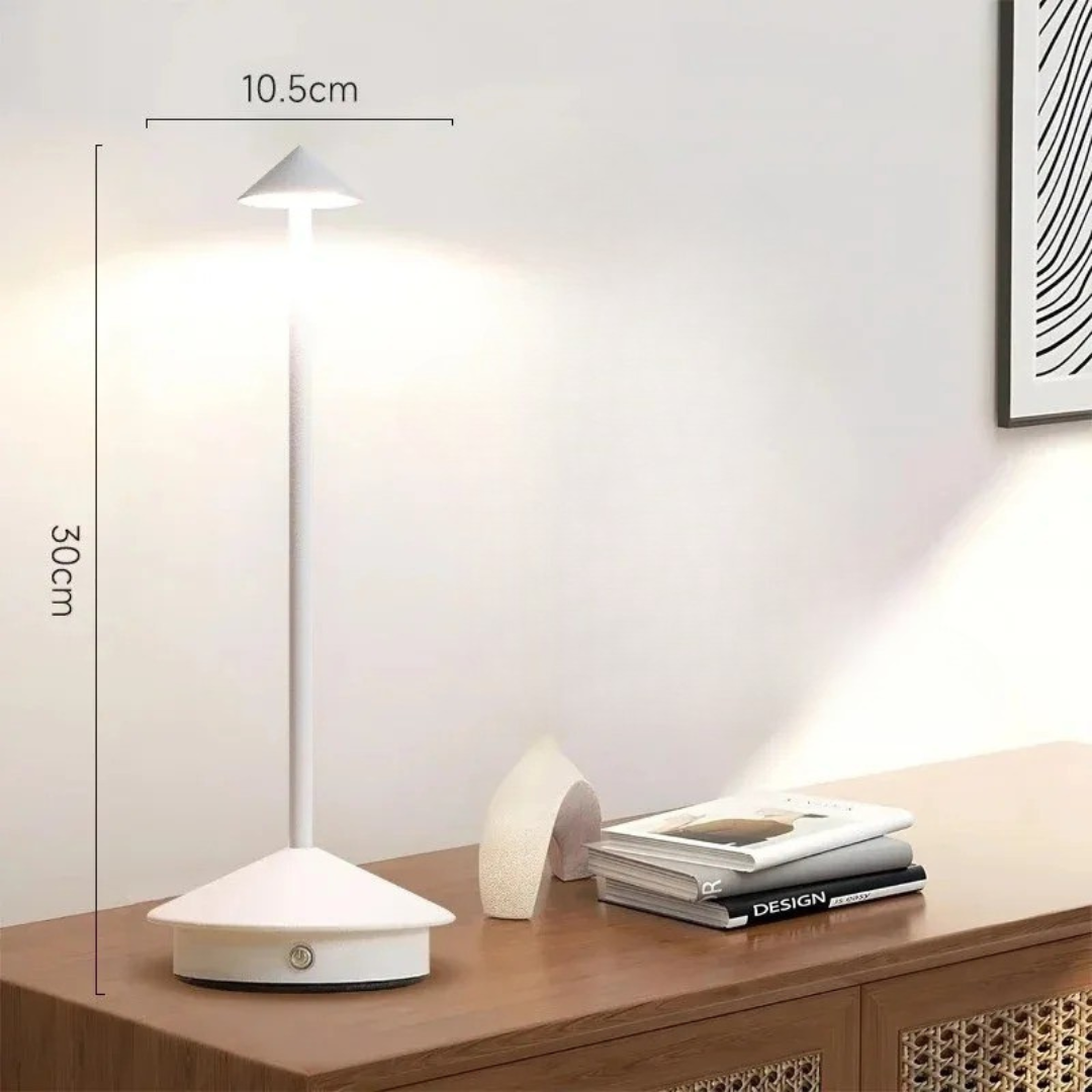Candeeiro de Mesa LED Recarregável | Alumínio, Toque, 3 Tons | Jade