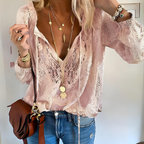 Tindra | Blusa Feminina Boho Decote Recortado