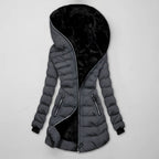 Zinnia | Mulher Casaco Longo Acolchoado Inverno com Capuz