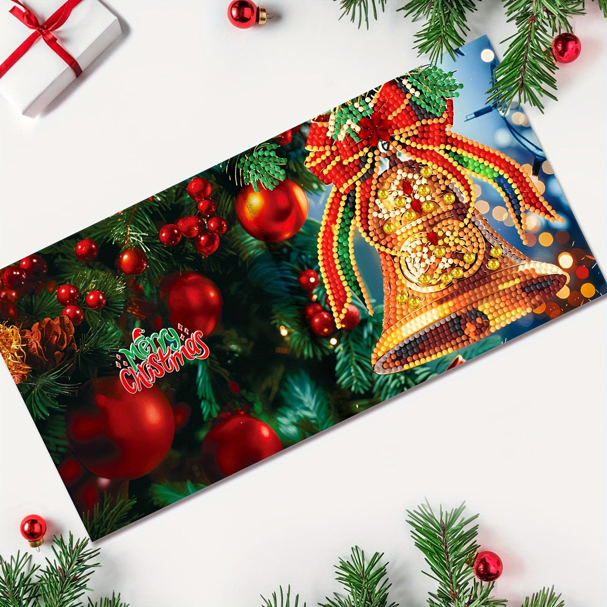 Linnea | Kit de Pintura Diamante DIY | 12 Cartões de Natal e Aniversário | Boneco de Neve e Rena