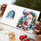 Linnea | Cartões de Natal DIY Diamond Painting | 12 Peças, Tema Pai Natal | Feitos à Mão