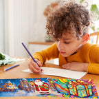 Lux | Cartões de Natal com Pintura de Diamante | Kit 12pcs, Papai Noel, Artesanal