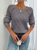 Reva | Camisola Feminina Algodão Torcido com Botões