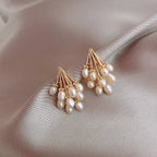 Brincos de Pérola com Franjas | Prata 925 Banhada a Ouro 18K | Delphine