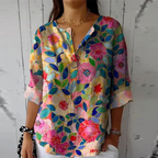 Wren | Blusa Floral Decote V Feminina