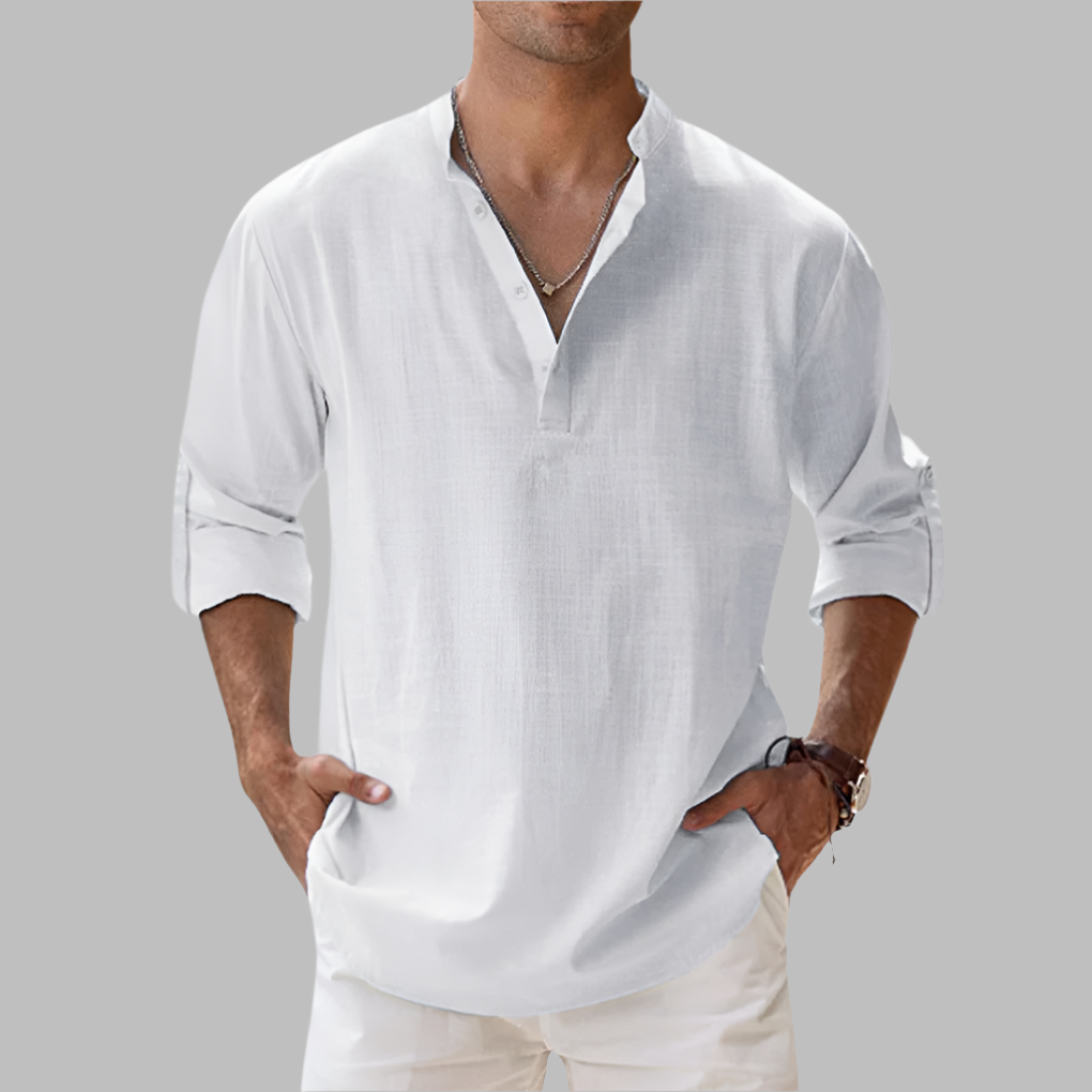 Verena | Camisa de Linho Masculina Relaxed Fit