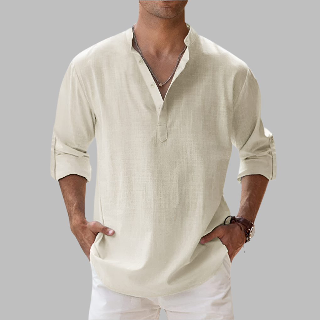 Verena | Camisa de Linho Masculina Relaxed Fit