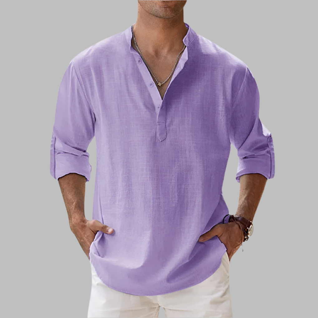Verena | Camisa de Linho Masculina Relaxed Fit